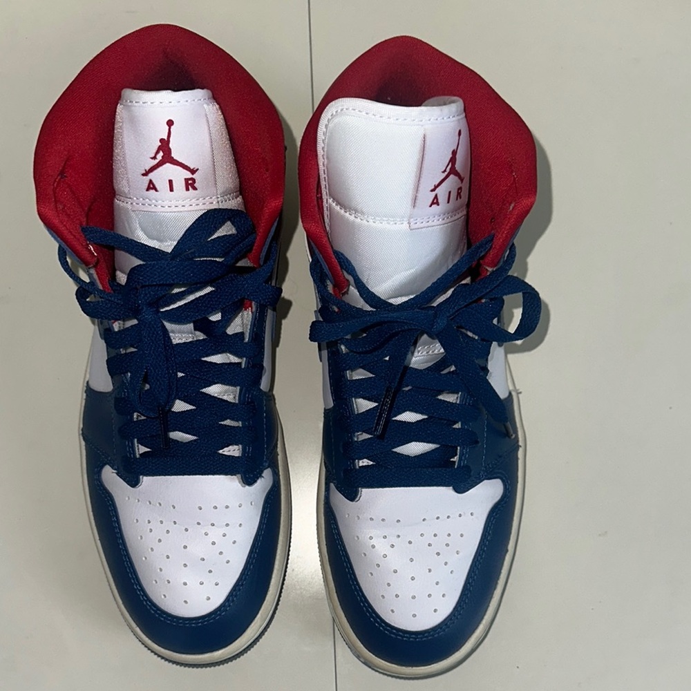 Nike Air Jordan High-Tops - Navy, Red, White - Picture 3 of 9